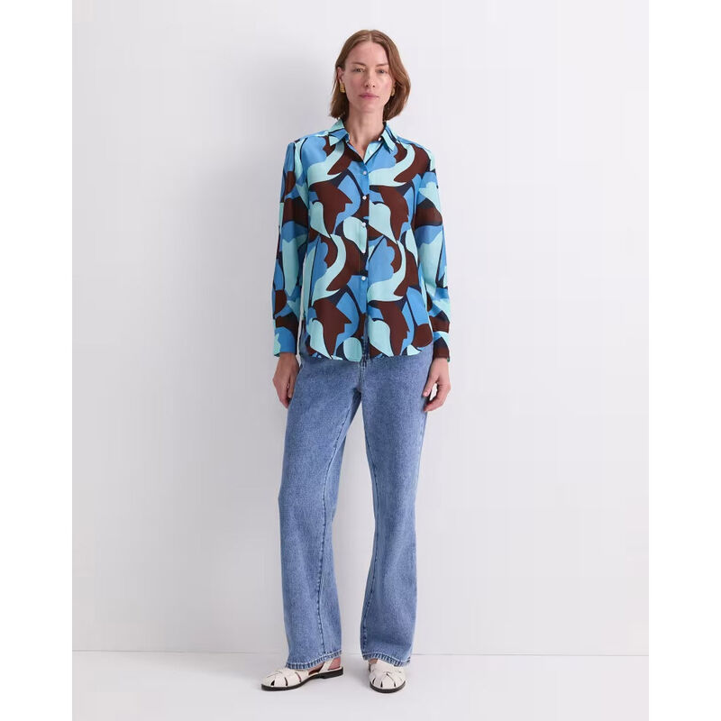 Sportscraft Geo Cotton/Silk L/S Shirt image number 3